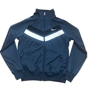 Vintage Nike Blue Full Zip Track Jacket Basketball | Size Small